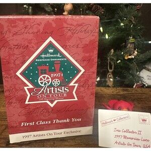 Hallmark 1997 First Class Thank You Artists on Tour Ornament Signed by artist